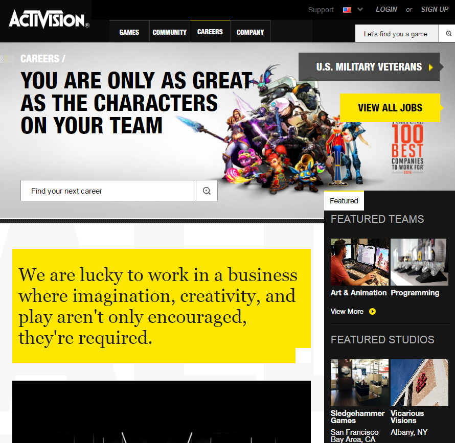 best-company-career-sites-activision-ongig