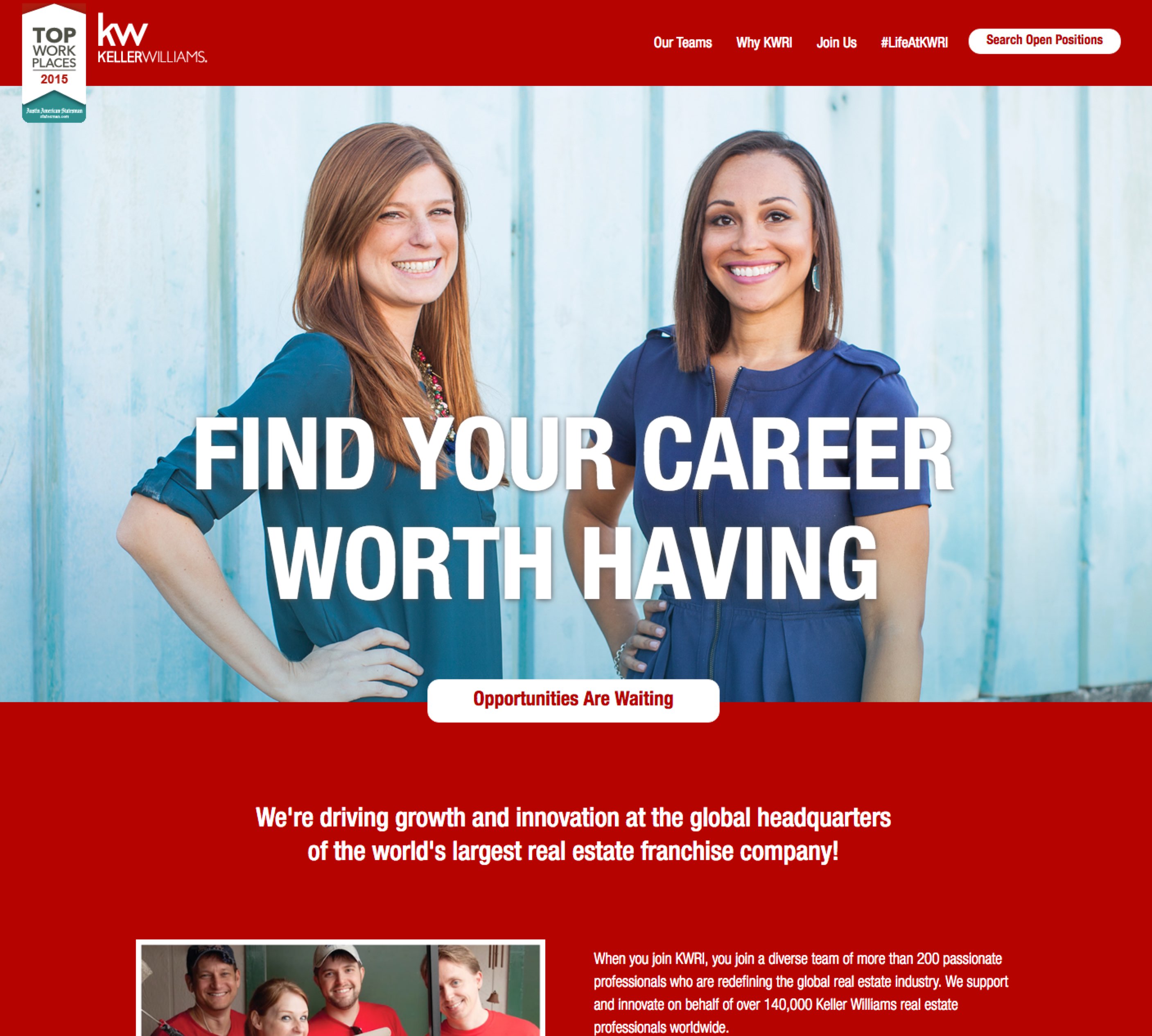 Best Company Career Site Keller Williams Ongig Blog