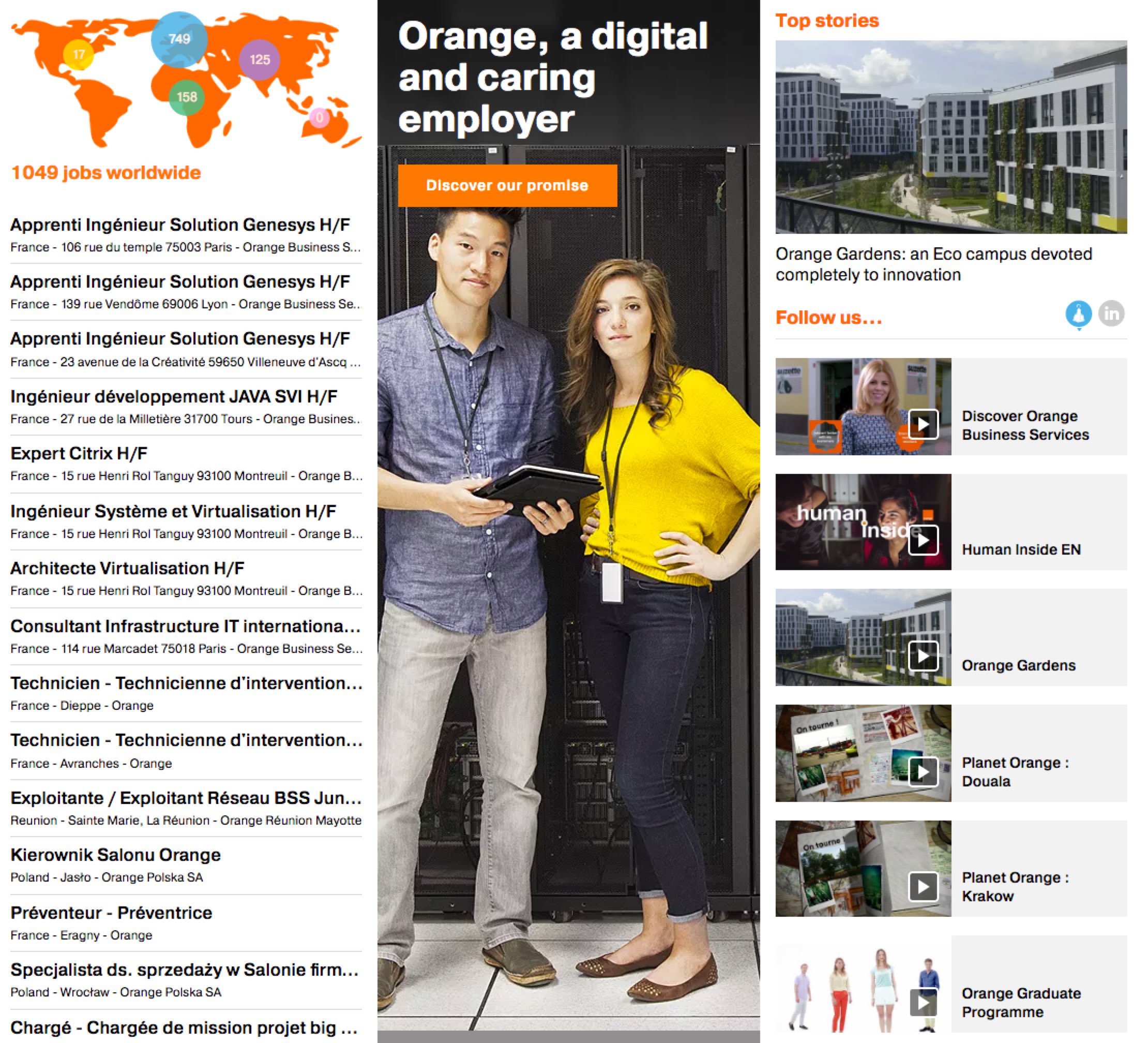 Best Company Career Sites Orange Ongig Blog