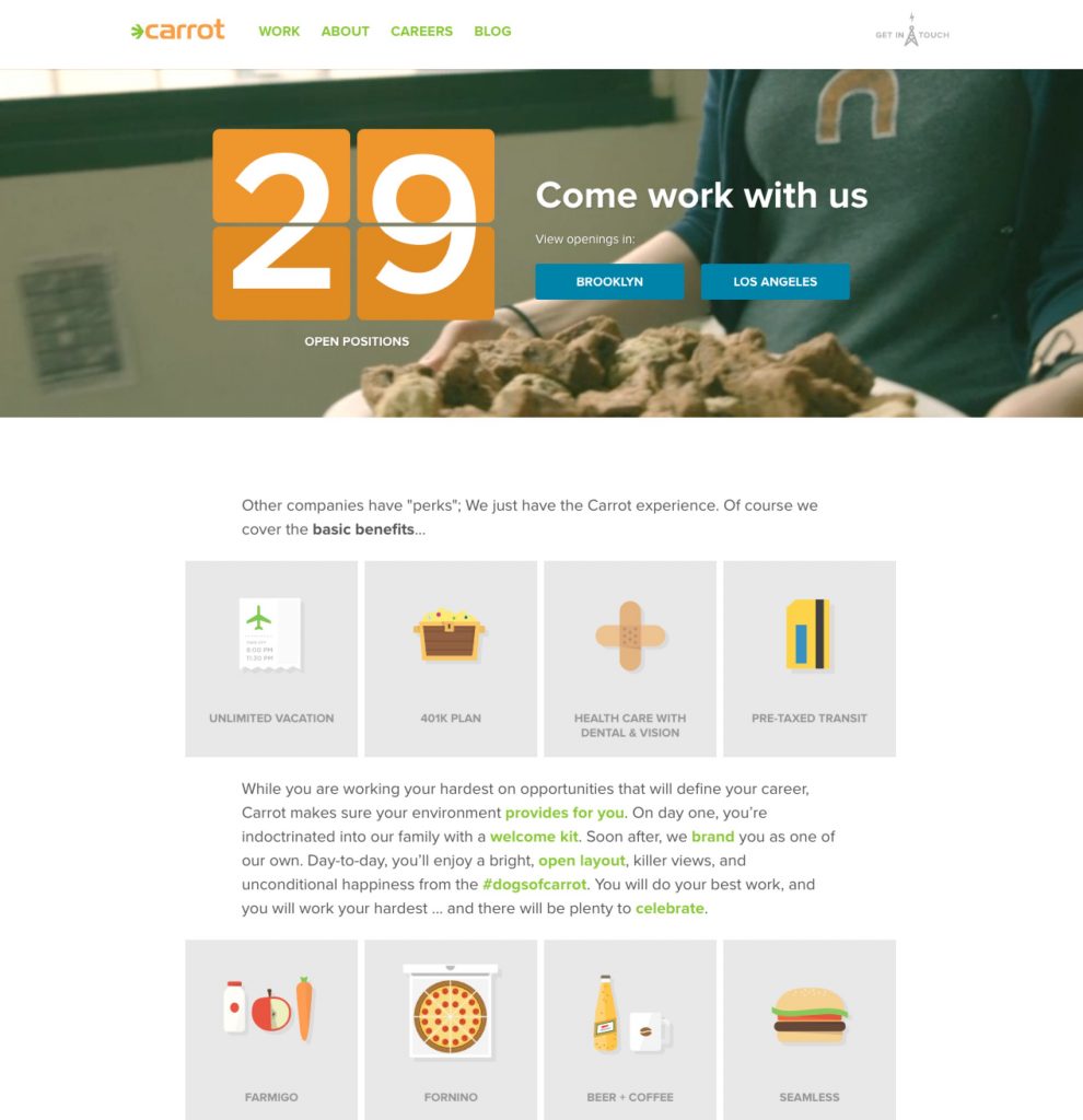 carrot company career site ongig blog