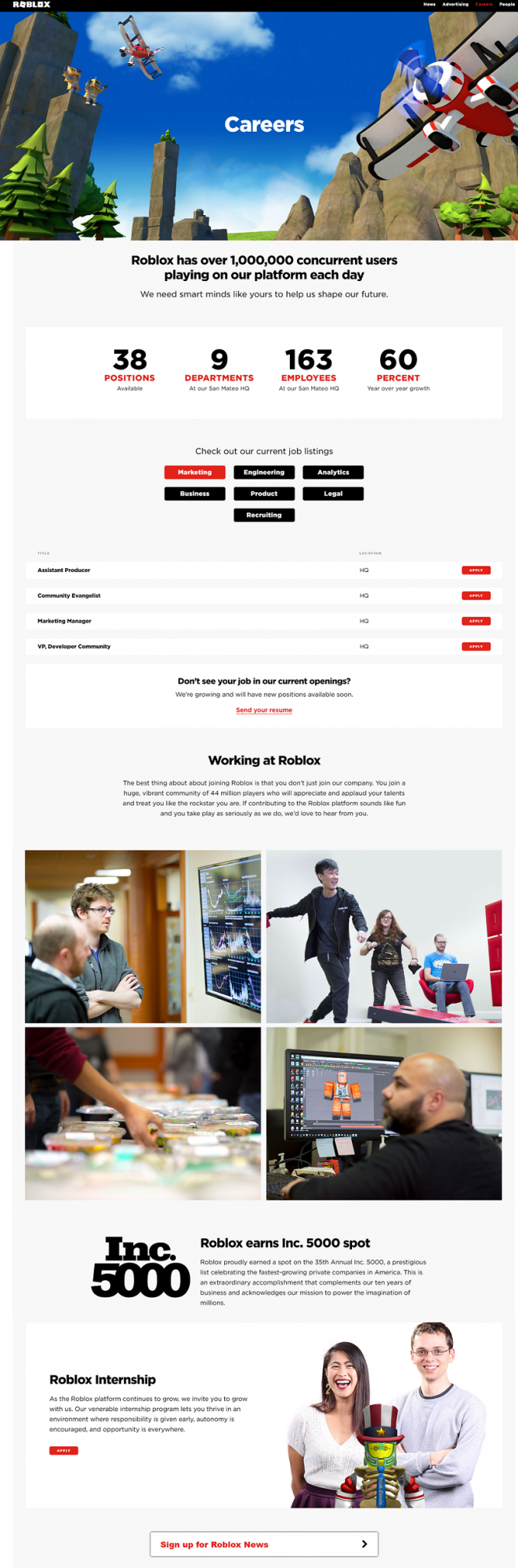 Best Company Career Sites Roblox 2 - Ongig Blog