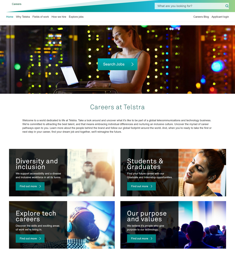 telestra career page