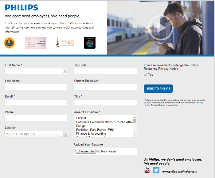 Phillips Talent Community Landing Page