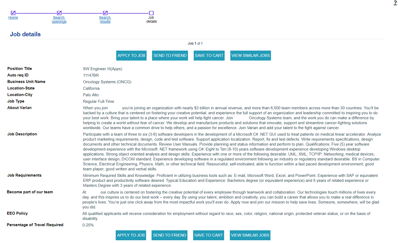  Kenexa Brassring ATS Job Description