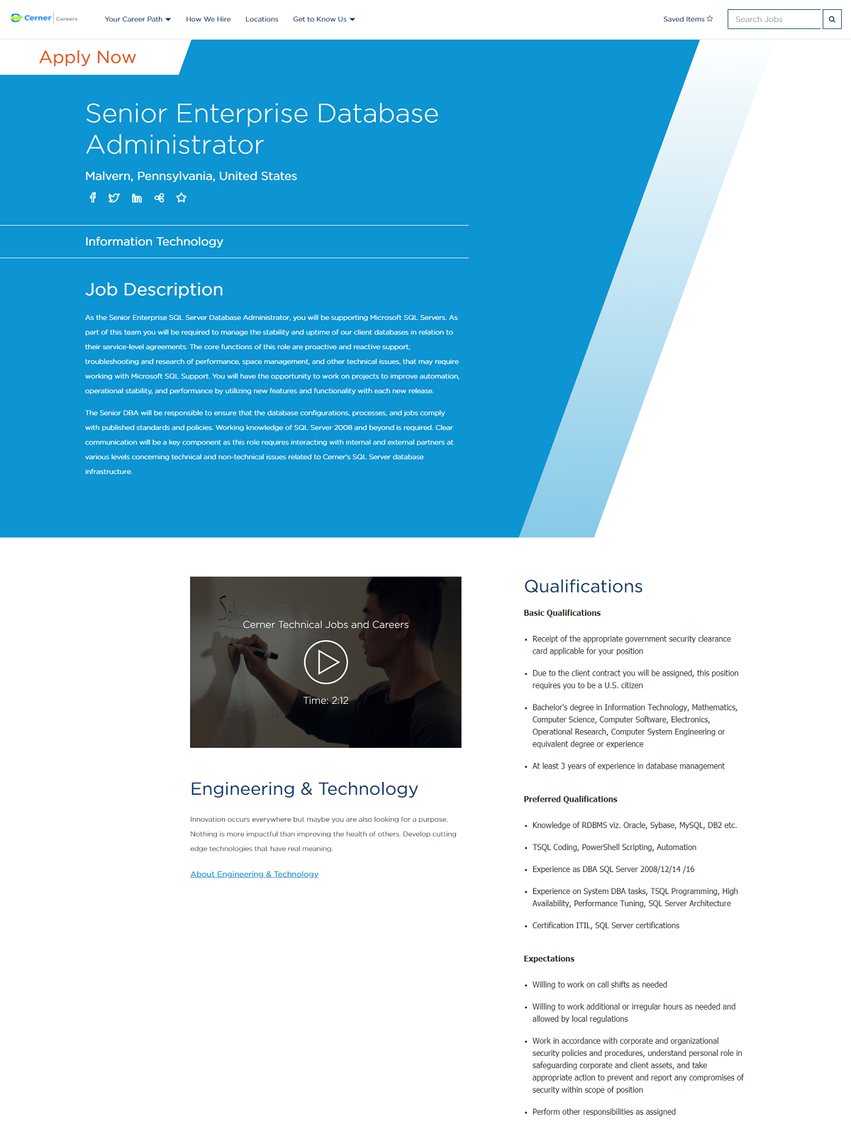 cerner job page overlay