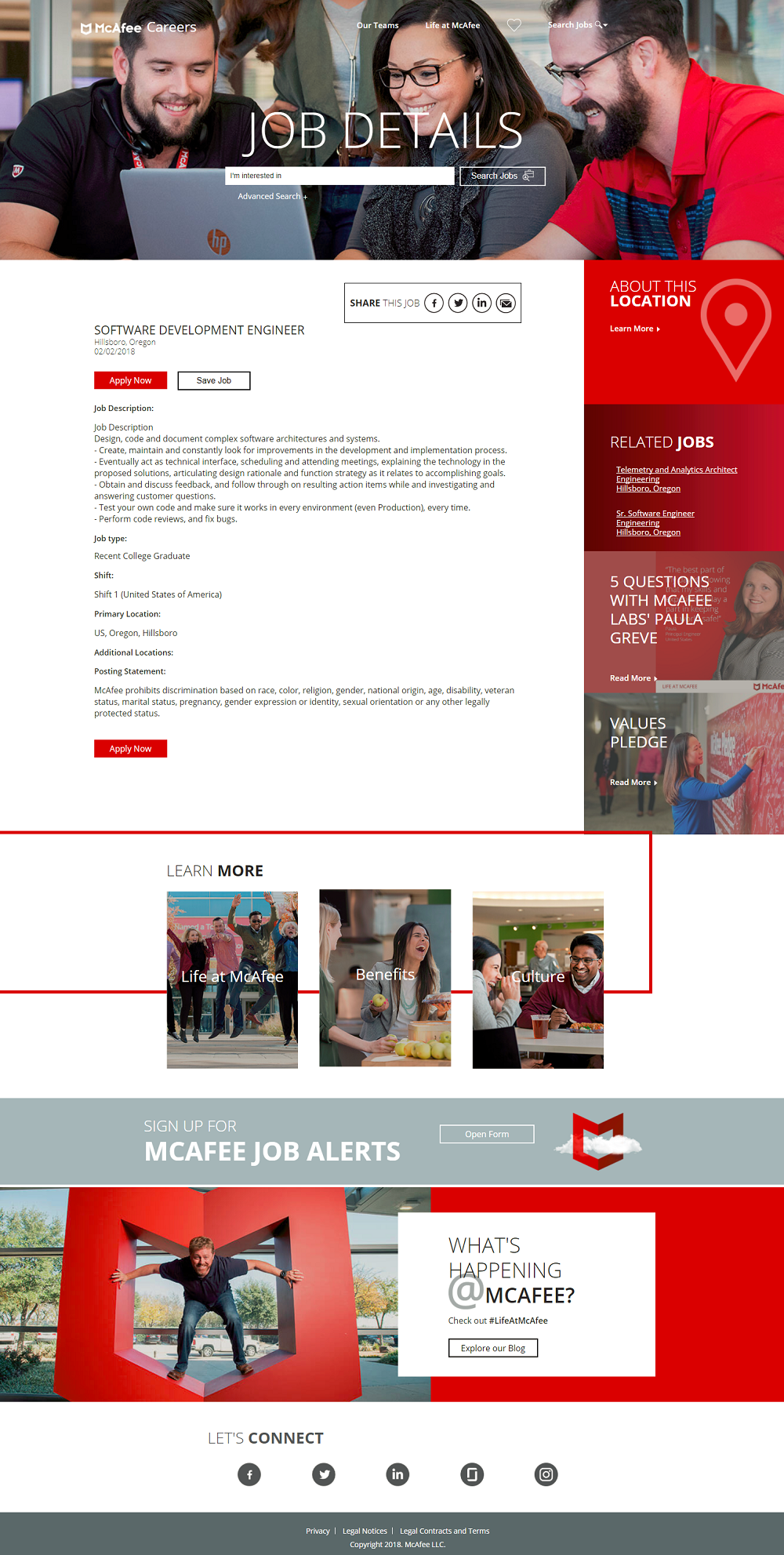 Workday ATS Job Page Overlays - McAfee