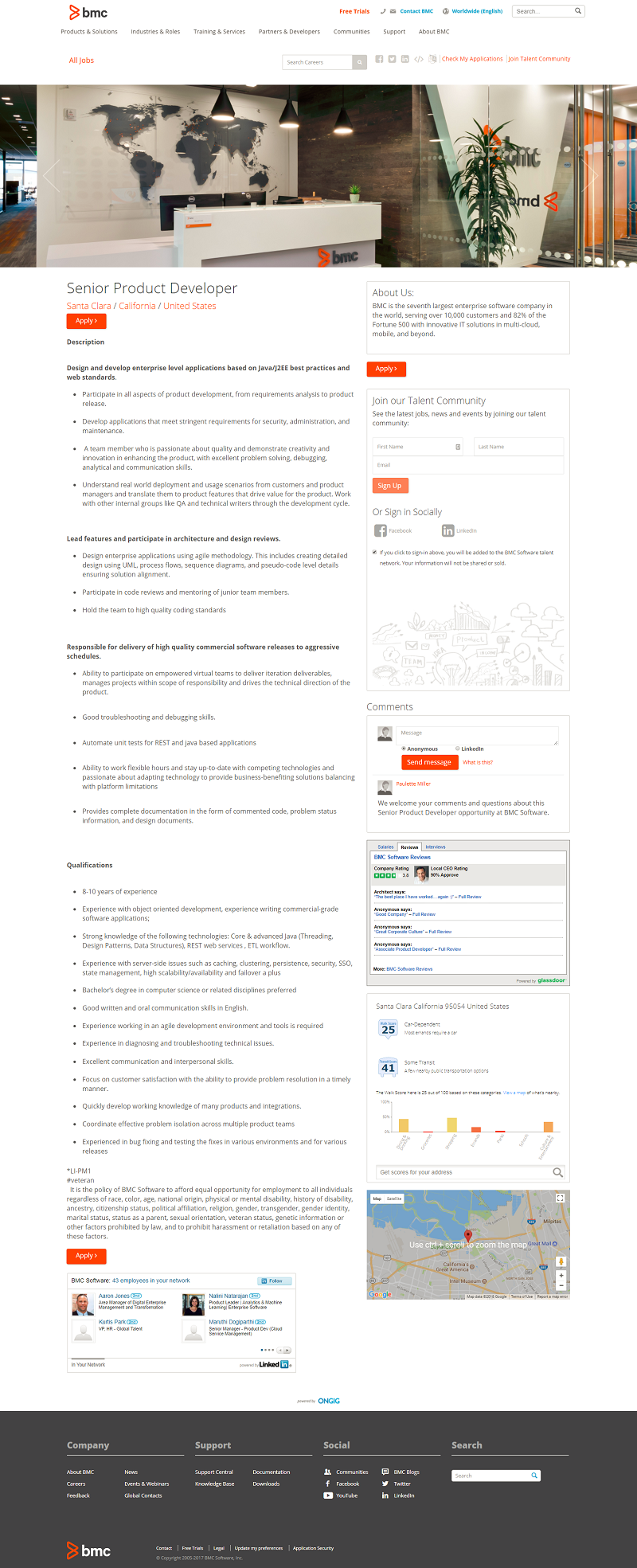 BMC Software Mini Career Site Job Description