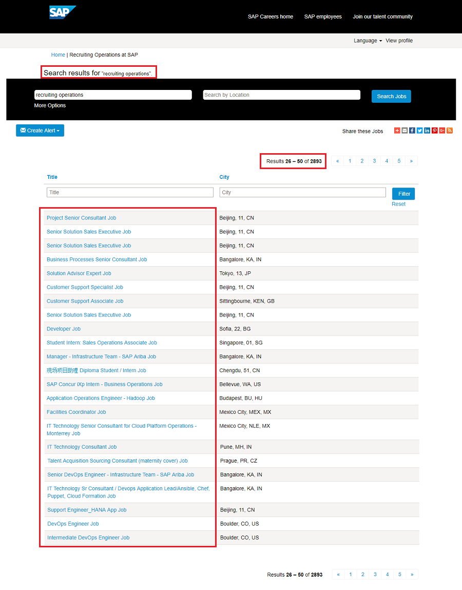 SAP Job Search - Recruiting Operations