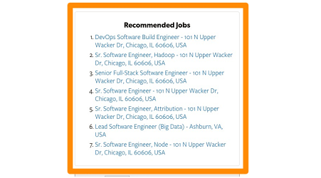 Recommended Jobs Widget