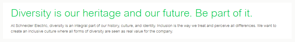 Schneider Electric Diversity Statement