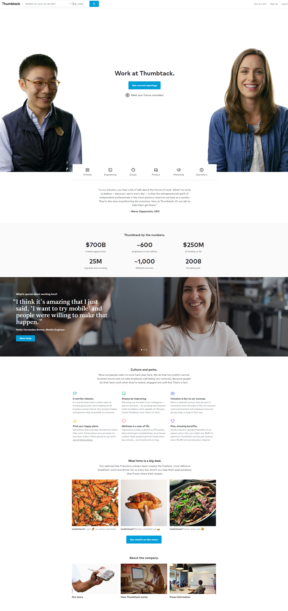 Thumbtack Career Page