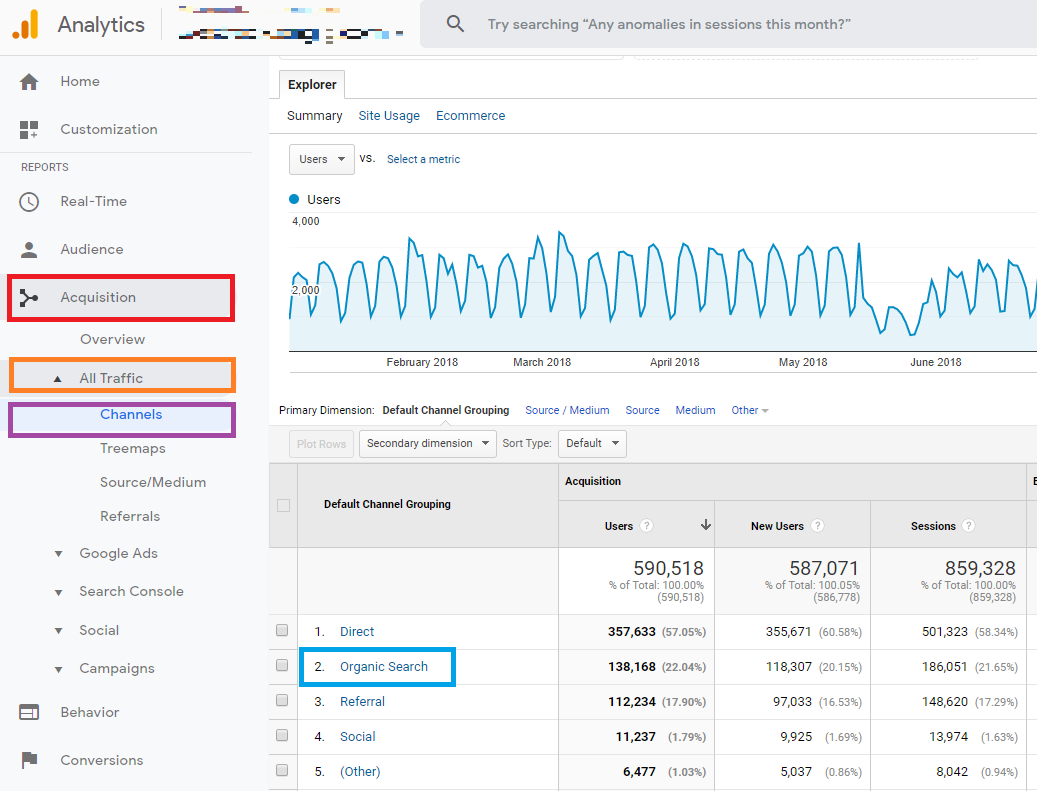 Organic Search Traffic