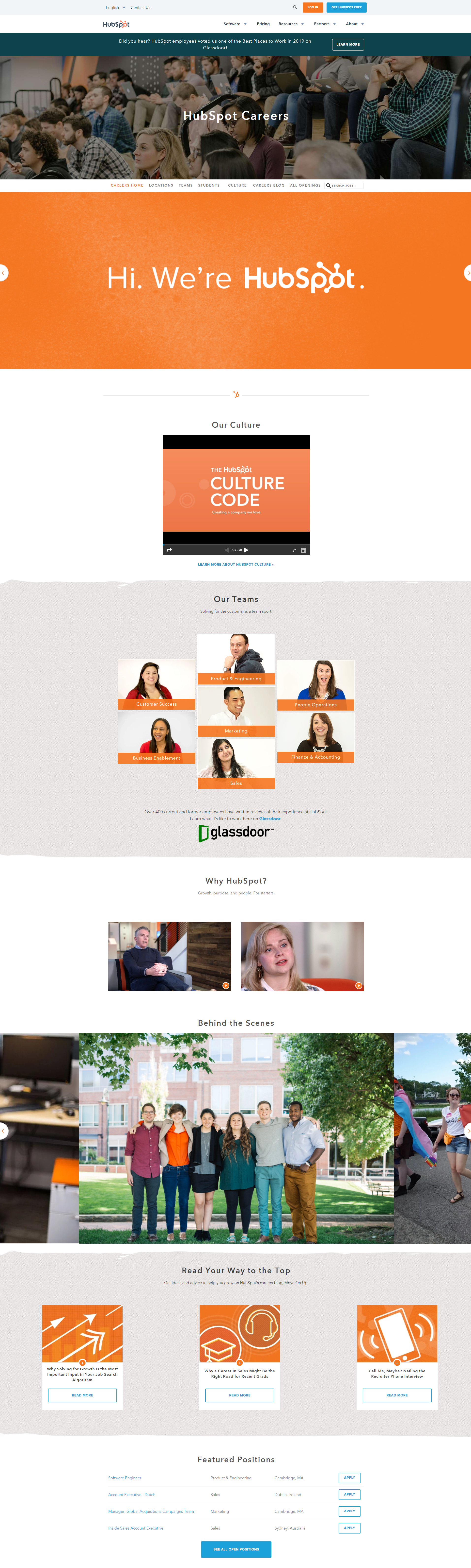 Hubspot career page