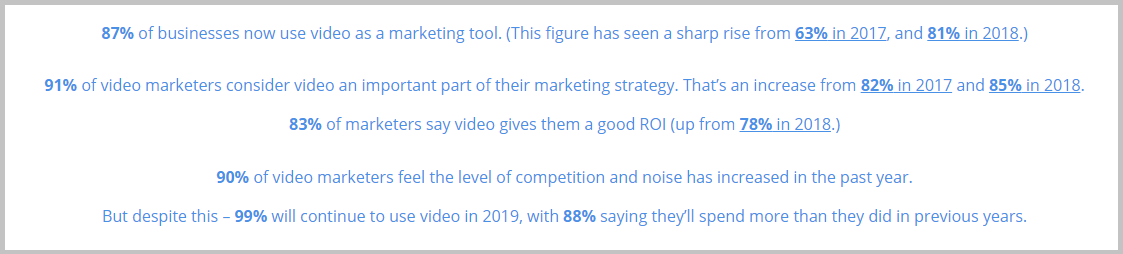 Wyzowl video marketing stats