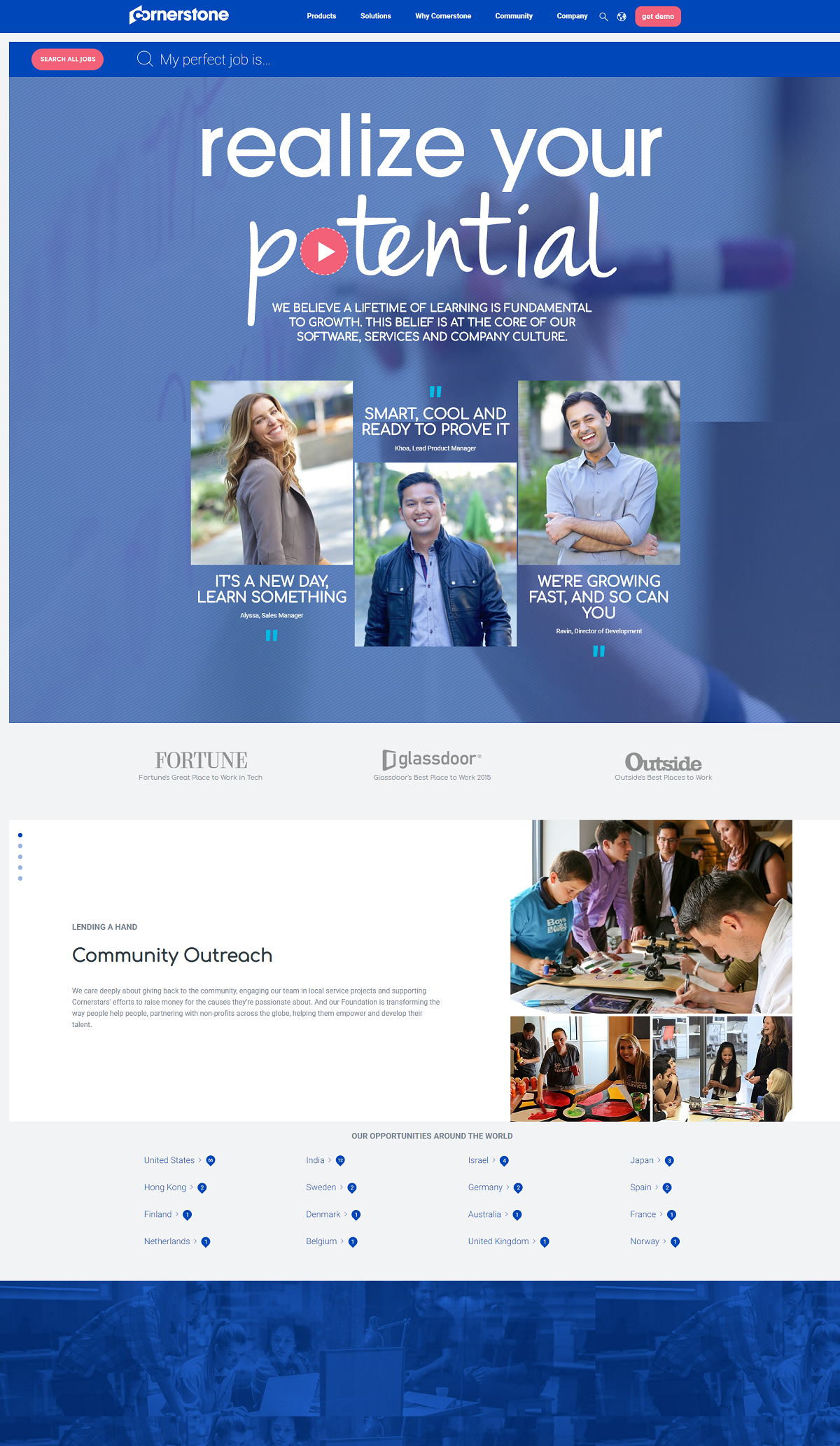 Cornerstone OnDemand careers page