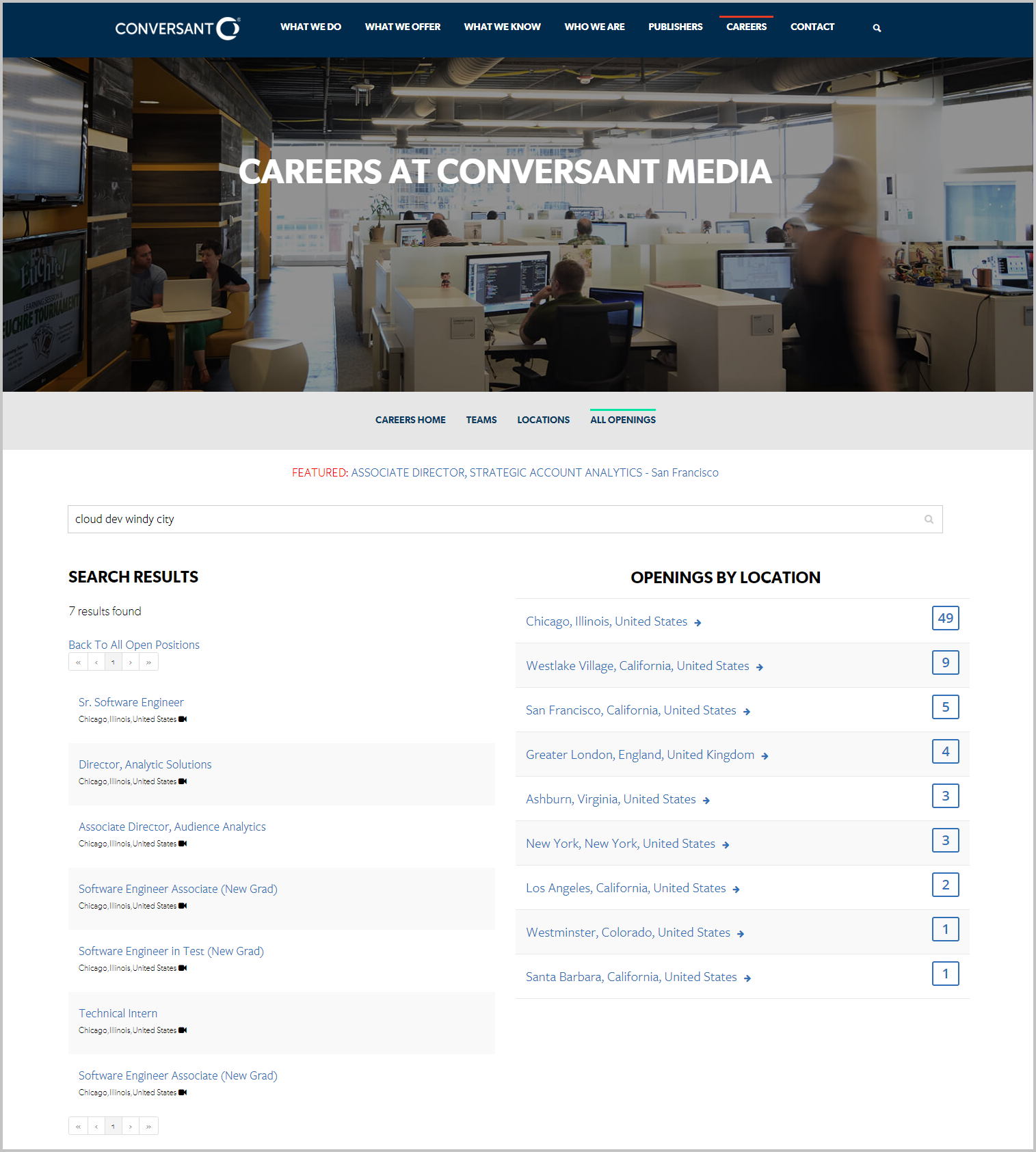 job search for conversant media career site