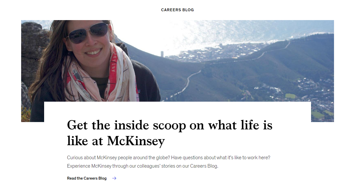 Mckinsey Career page