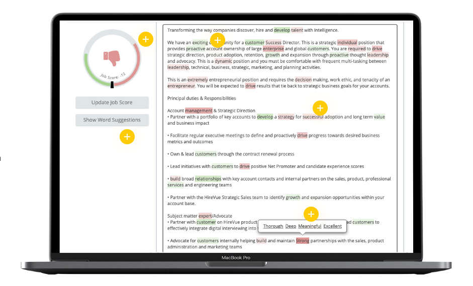 Talvista augmented writing tool