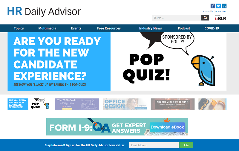 HR daily advisor blog homepage