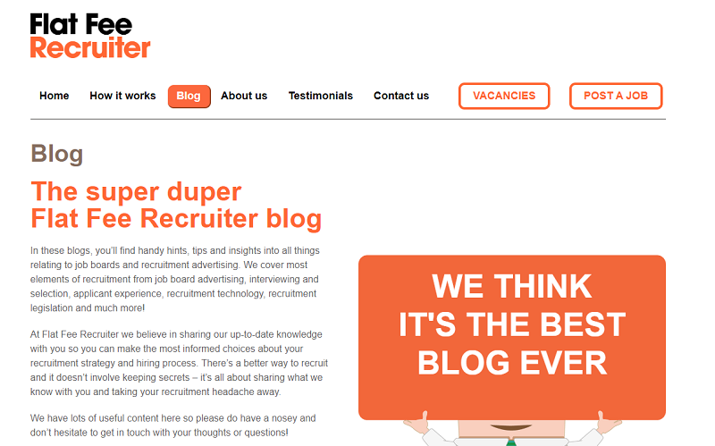 flat fee recruiter blog homepage