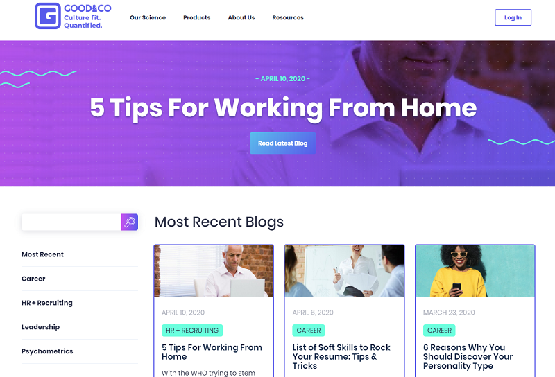 good and co hr blog homepage