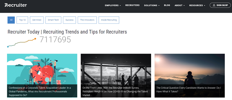 recruiter today blog homepage