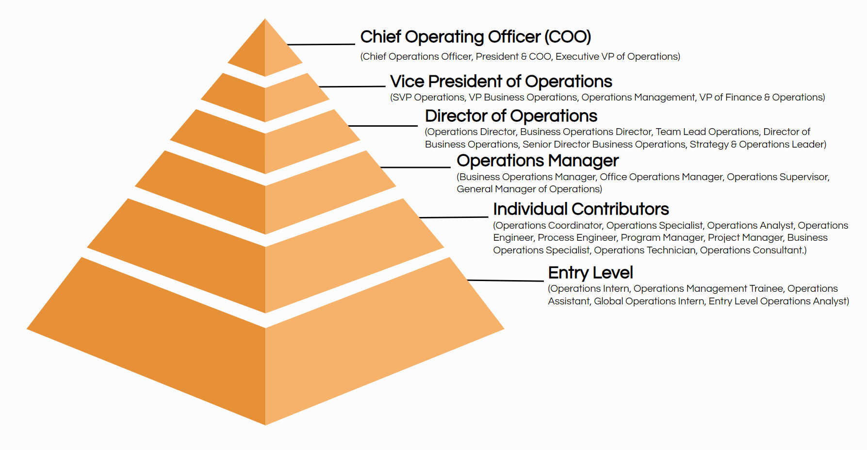 operations job titles hierarchy