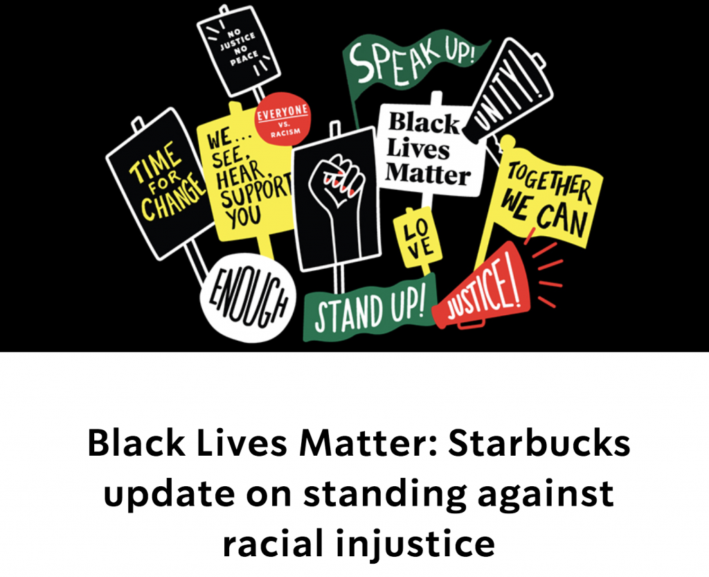 Screen Shot 2020-06-22 at 10.22.11 AM | Ongig Blog Starbucks Black Lives Matter