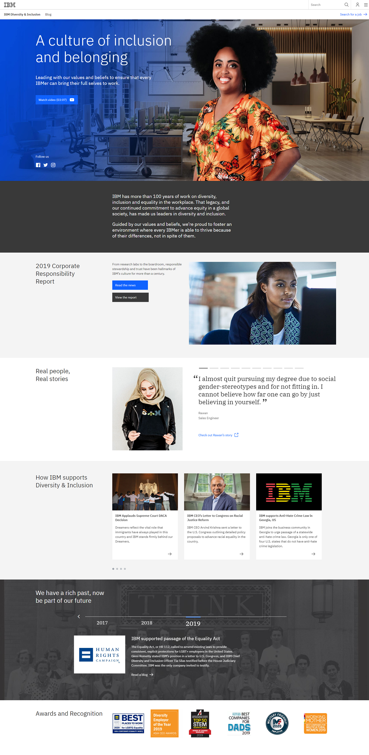 IBM diversity recruiting page