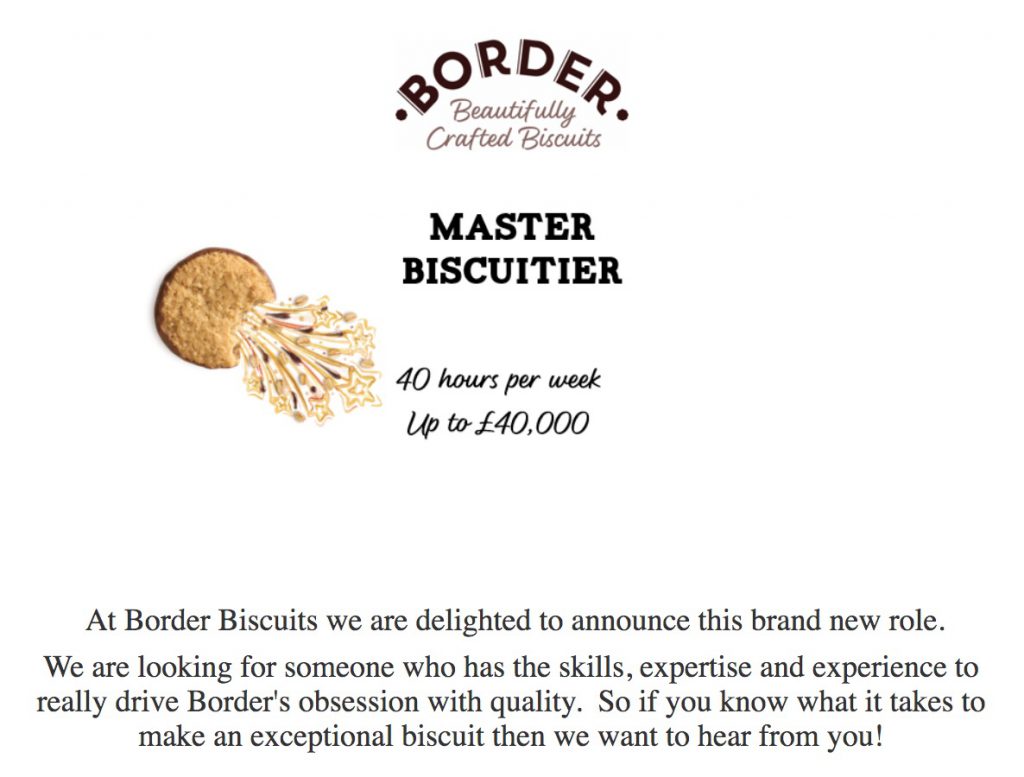 master biscuitier catchy job titles