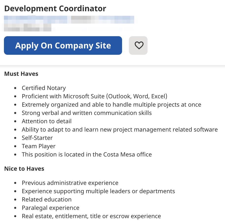 job profile examples