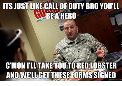 marine recruiter memes red lobster