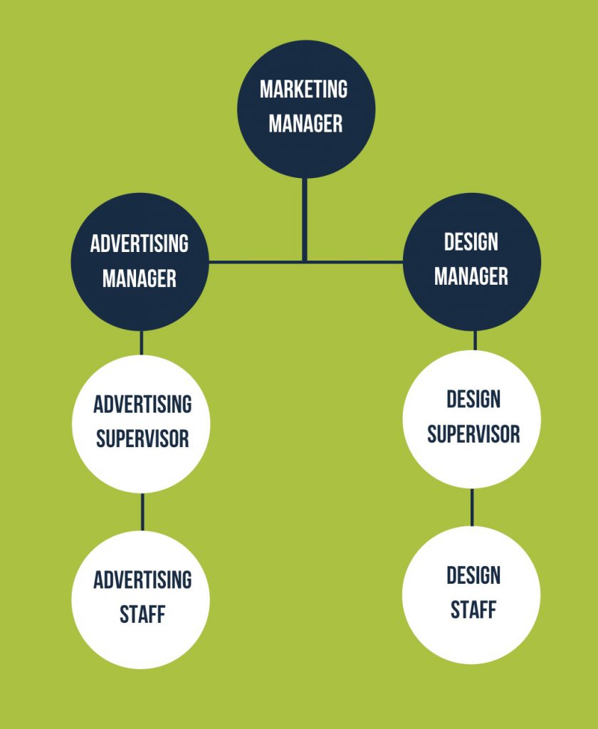 Marketing hierarchy job titles description examples