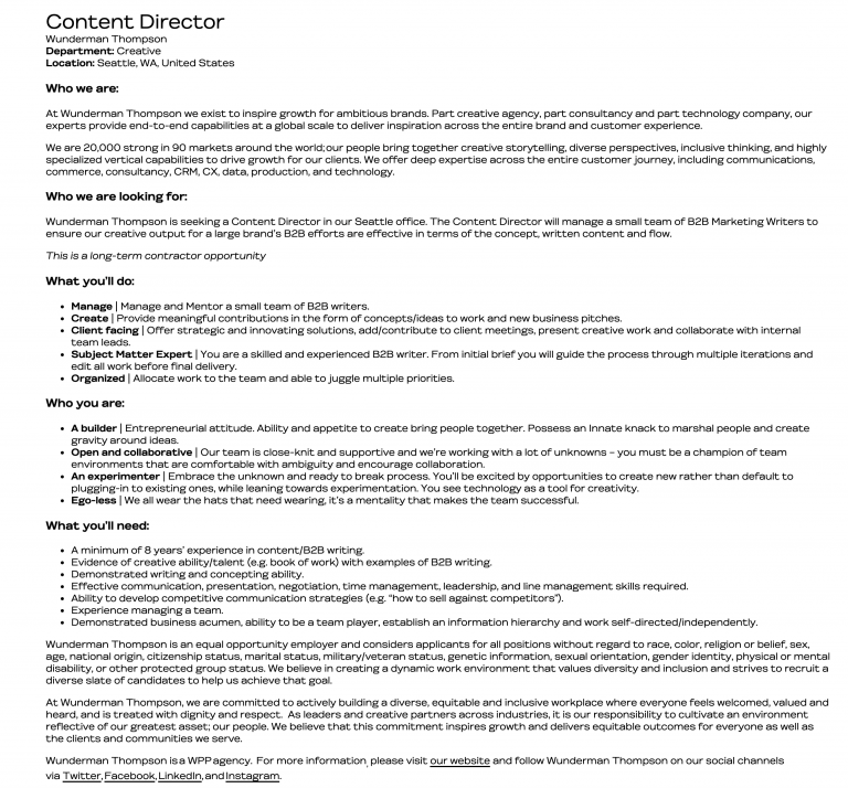 please read the job description and tell me why you would be an amazing fit. cybercoders