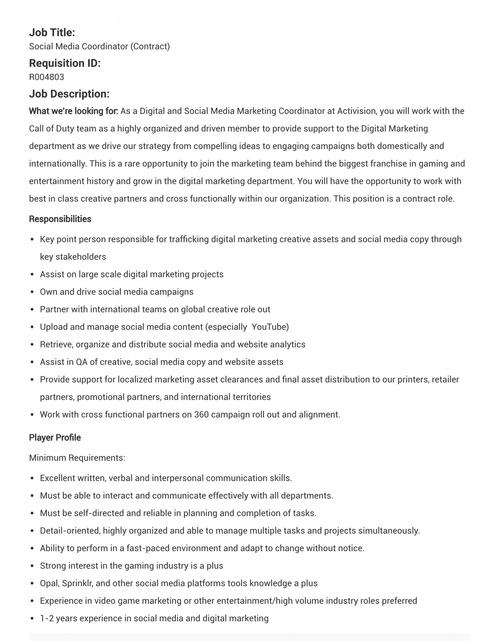 5 Examples Of A Social Media Coordinator Job Description 