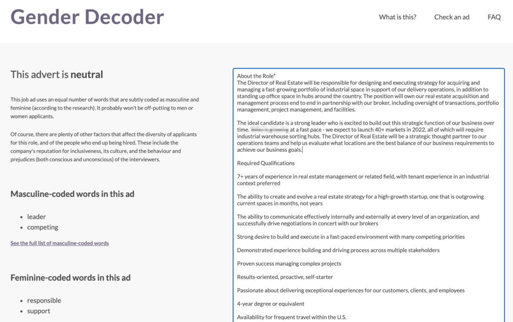 gender writing tool | gender decoder