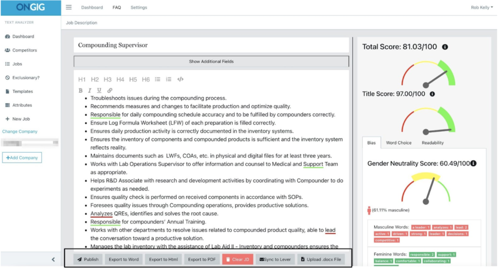 job description builder text analyzer 3