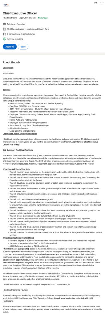 5 Examples of an “Executive” Job Description [+1 free template] | Ongig ...