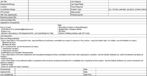 5 Examples of an Excel Job Description Template [+ free downloads ...