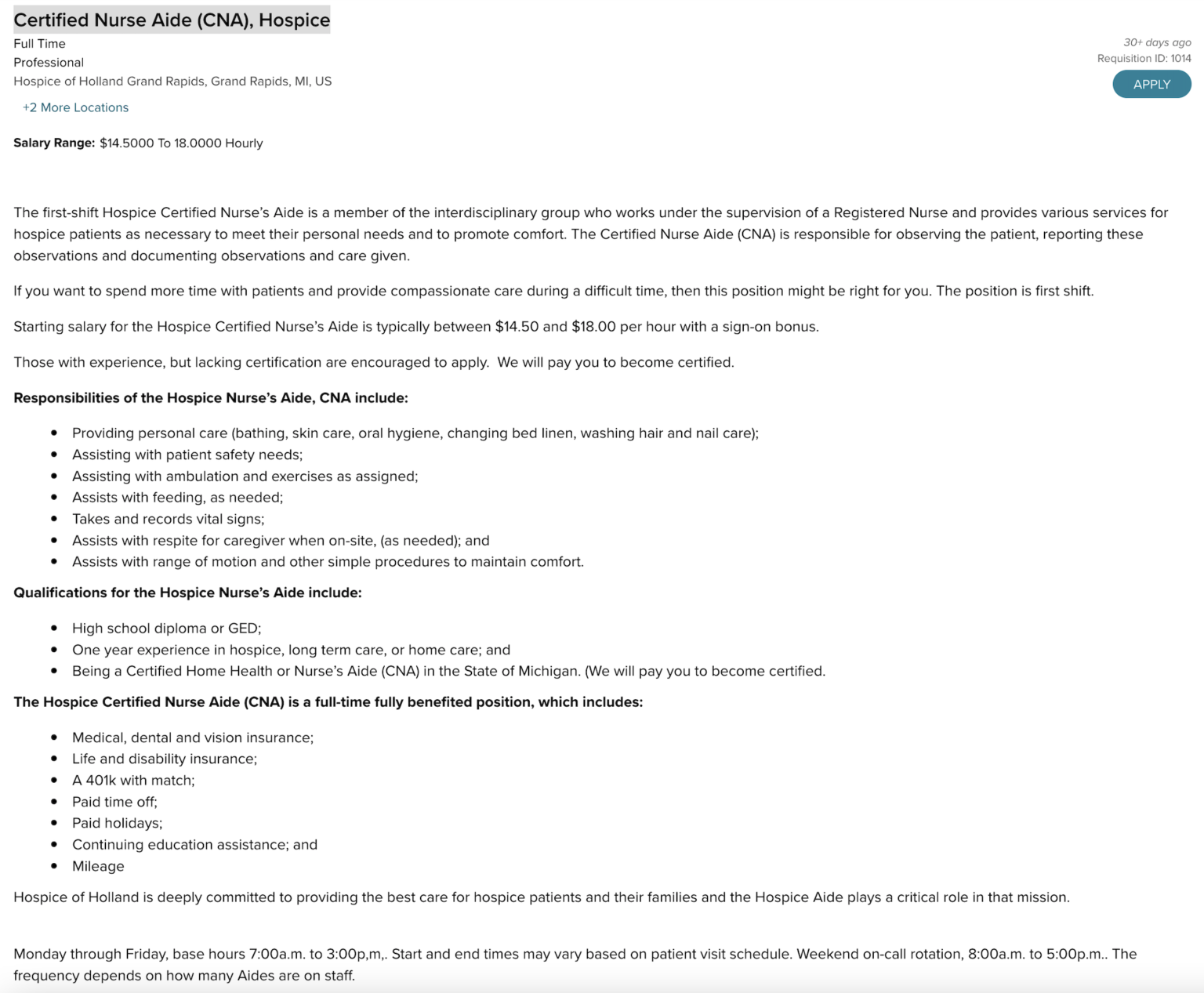 3 Examples of a CNA Job Description [+ a free copy/paste template