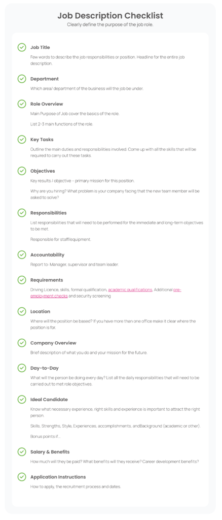 3 Examples of an Effective Job Description Checklist | Ongig Blog