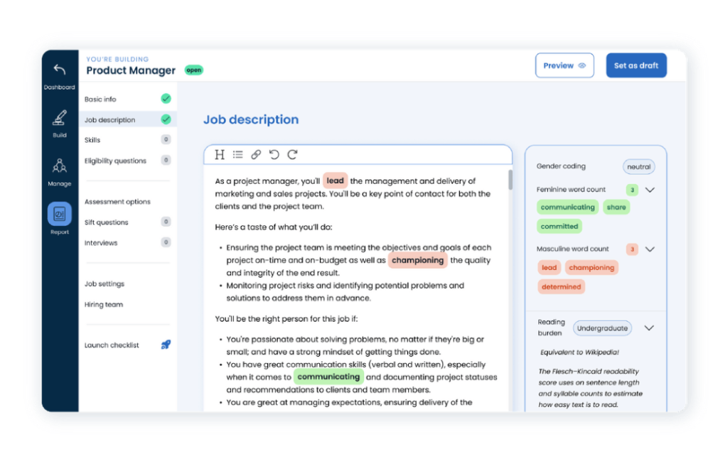 applied job description bias tool