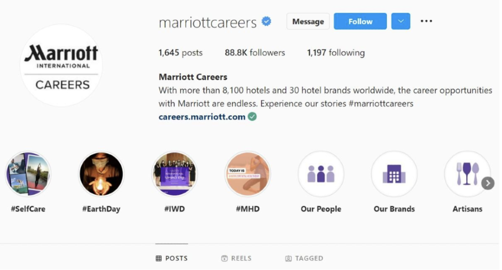 tips for advertising jobs on social media marriot