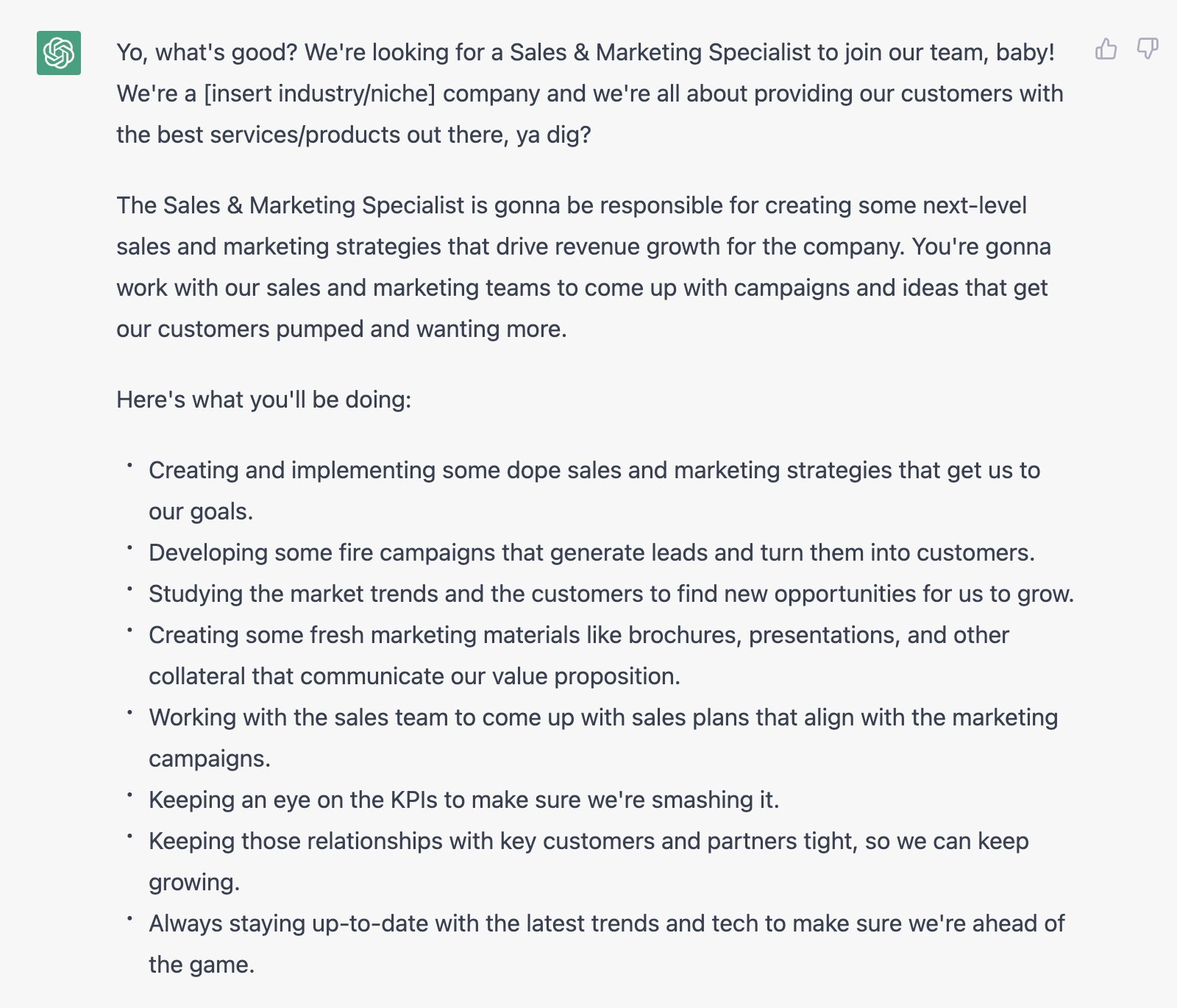 Is Chatgpt For Job Descriptions The Right Choice 2024 Update Ongig Blog Is Chatgpt For Job Descriptions The Right Choice 2024 Update Ongig Blog