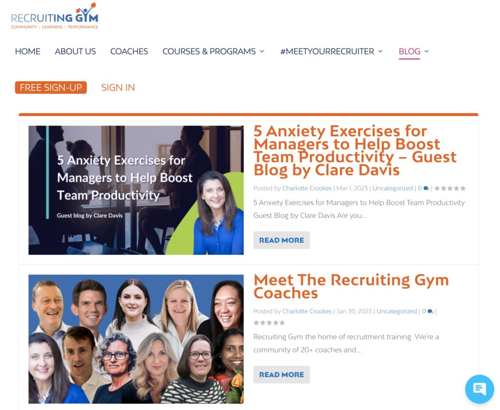 recruitment blogs recruiting gym