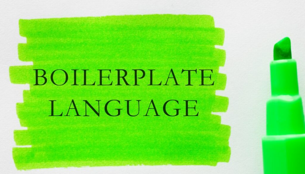 boilerplate language examples