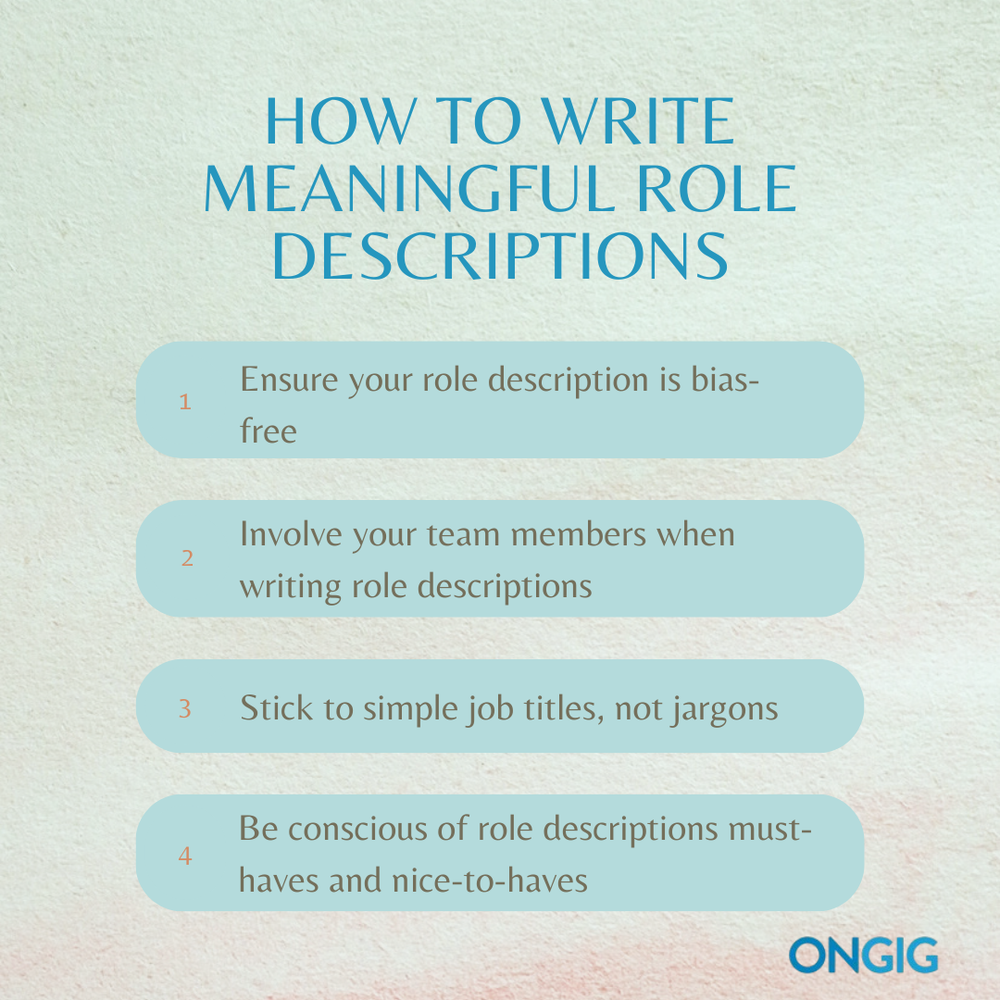 How to write meaningful role descriptions 