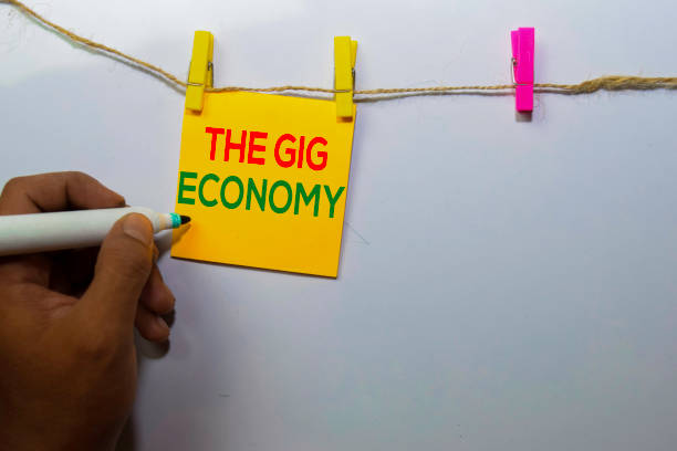 The Gig Economy isolated on white board background. (Hiring Gig Workers blog)