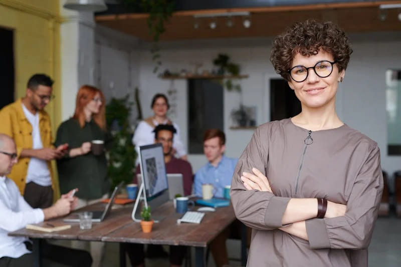 person standing in an office