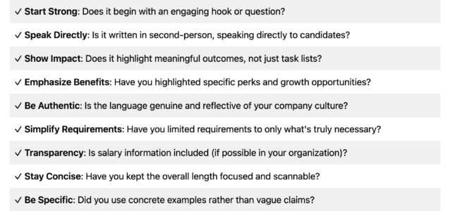 How to Write a Good Job Ad Checklist | Ongig Blog How to Write a Good Job Ad Checklist